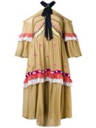 Temperley London Traveller Off-the-shoulders Dress - Brown