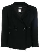Chanel Vintage Double Breasted Cropped Jacket - Black