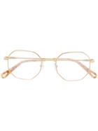 Chloé Eyewear Angled Thin Frame Glasses - Neutrals