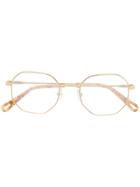 Chloé Eyewear Angled Thin Frame Glasses - Neutrals