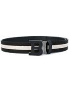 Bally - Contrast Belt - Men - Cotton/leather - 80, Black, Cotton/leather