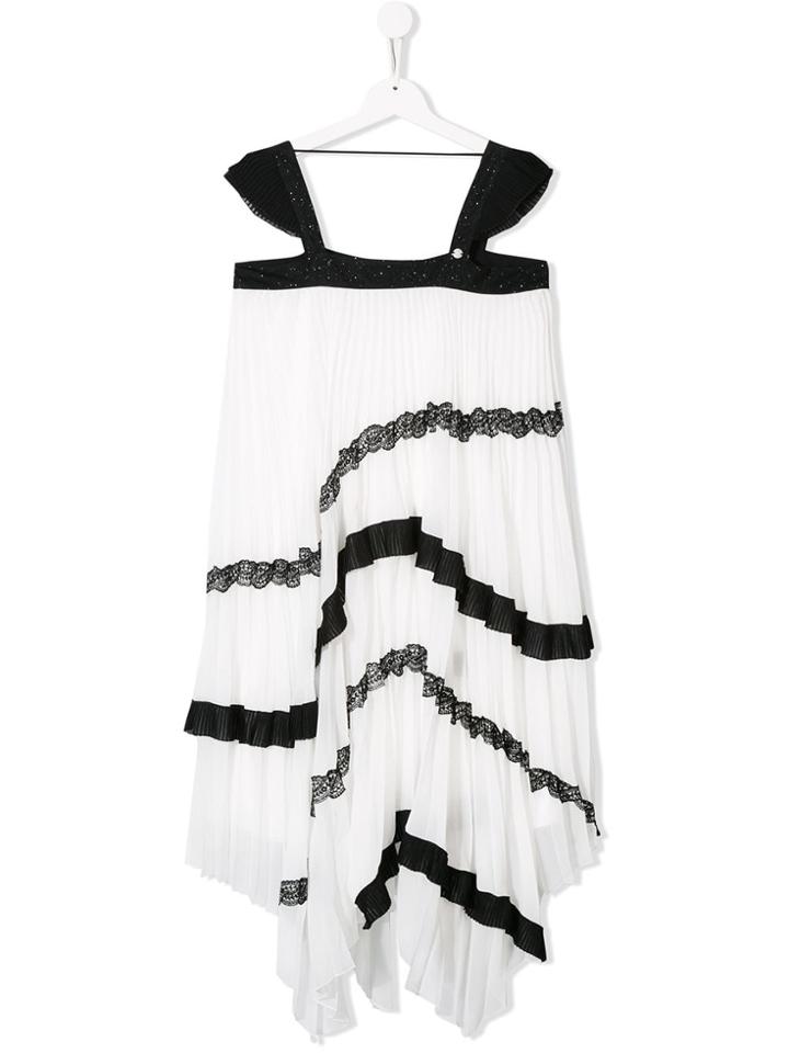 Givenchy Kids Pleated Special Occasion Dress - White