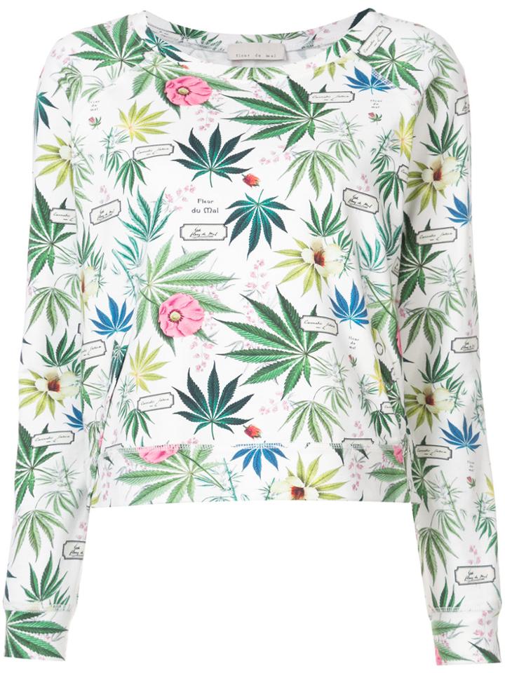 Fleur Du Mal Botanical Print Sweatshirt - Unavailable