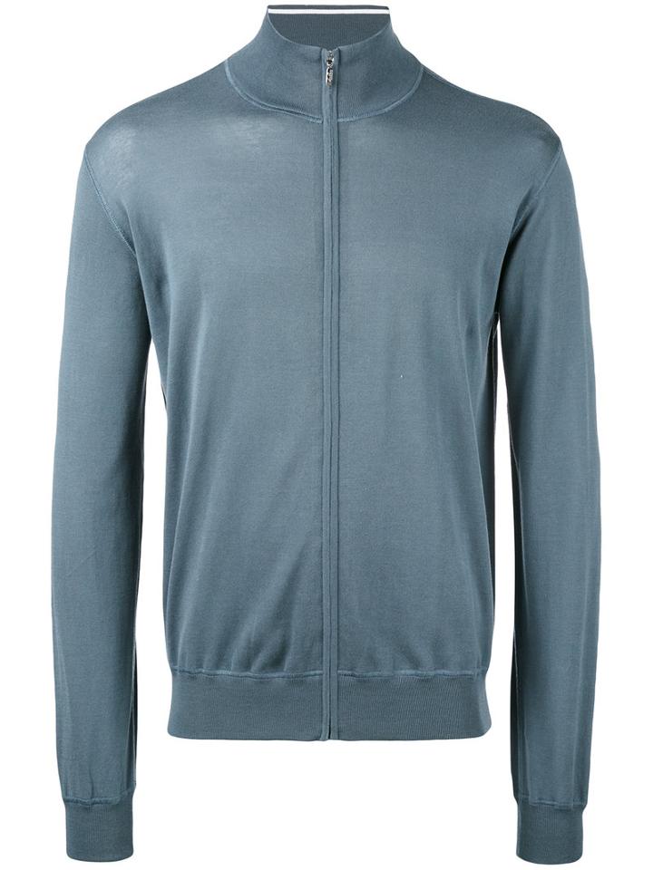 Loro Piana - Zipped Bomber Jacket - Men - Cotton - 54, Blue, Cotton