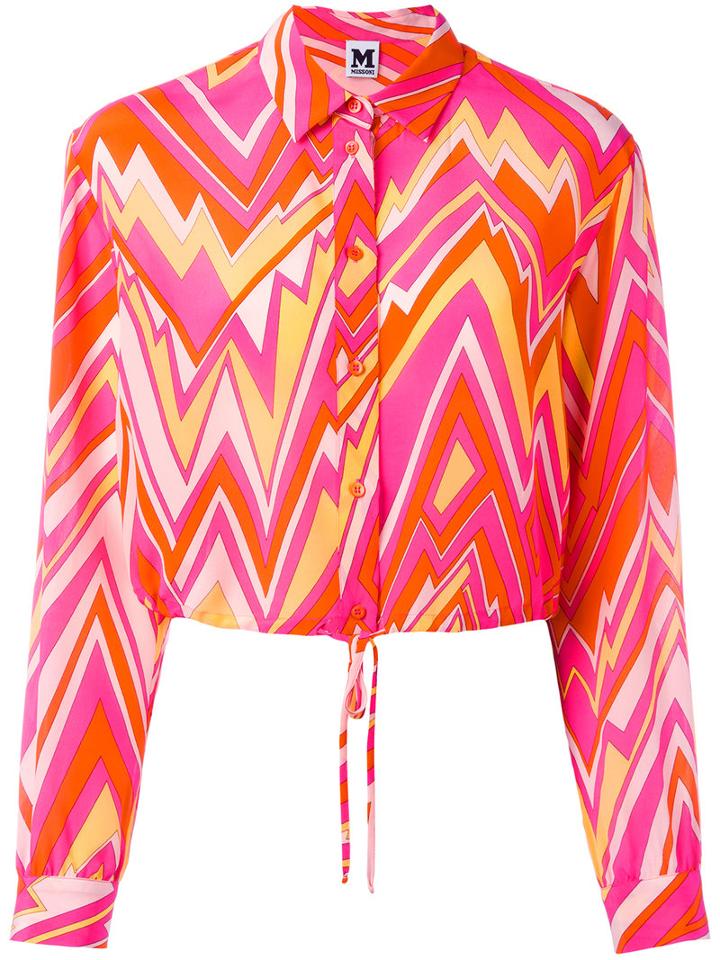M Missoni - Geometric Print Shirt - Women - Silk - 44, Women's, Silk