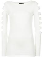 Andrea Bogosian Cut Out Details Blouse - White