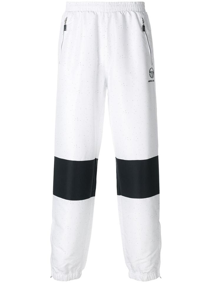 Andrea Crews Colour-block Track Trousers - White