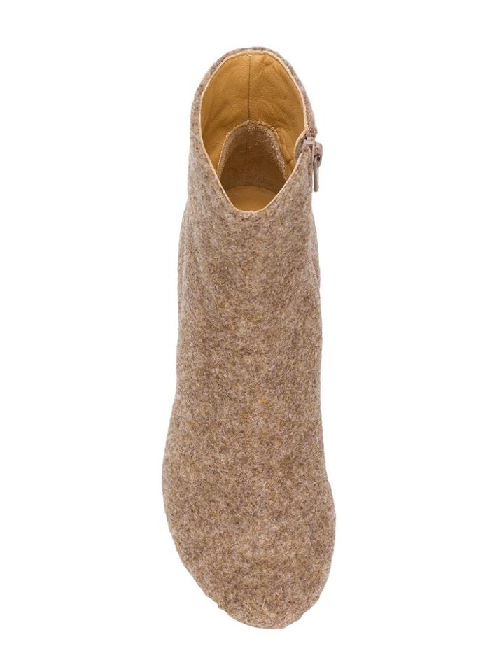 Mm6 Maison Margiela Contrast-heel Ankle Boots - Neutrals