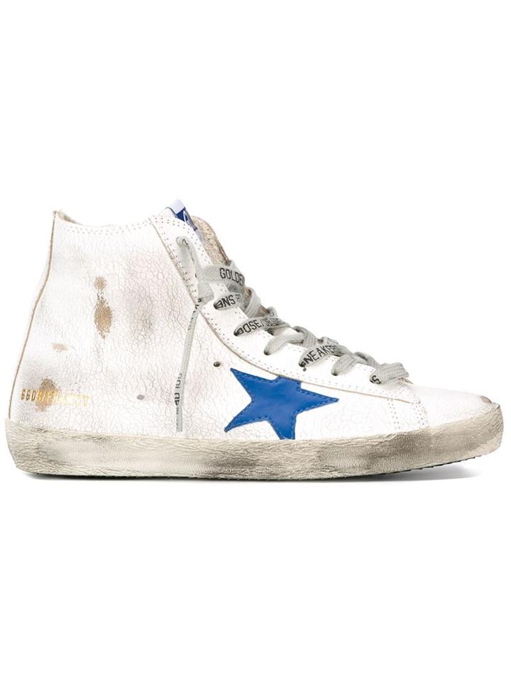 Golden Goose Deluxe Brand Francy Hi-top Sneakers, Women's, Size: 41, White, Calf Leather/rubber/cotton
