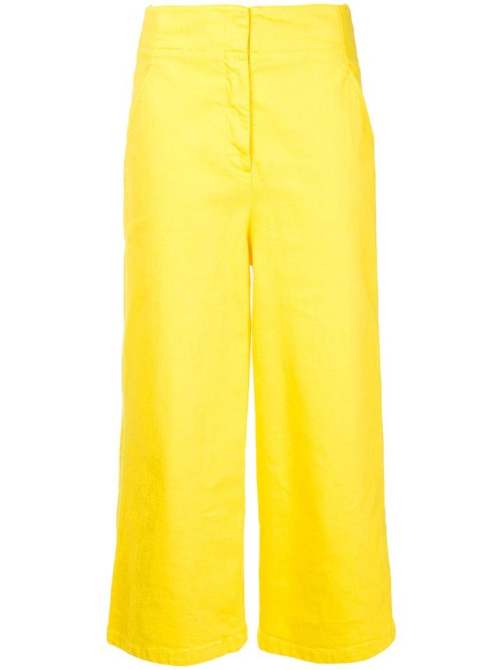 Tibi Cropped Wide-leg Jeans - Yellow