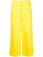 Tibi Cropped Wide-leg Jeans - Yellow