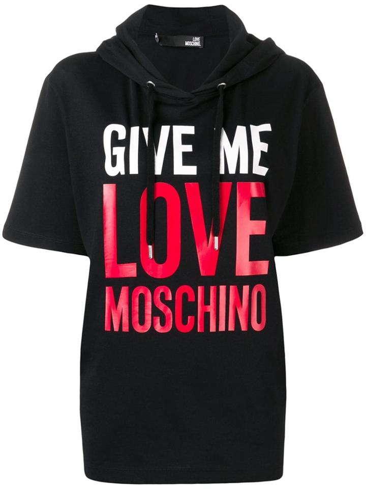 Love Moschino Give Me Love Hoodie - Black