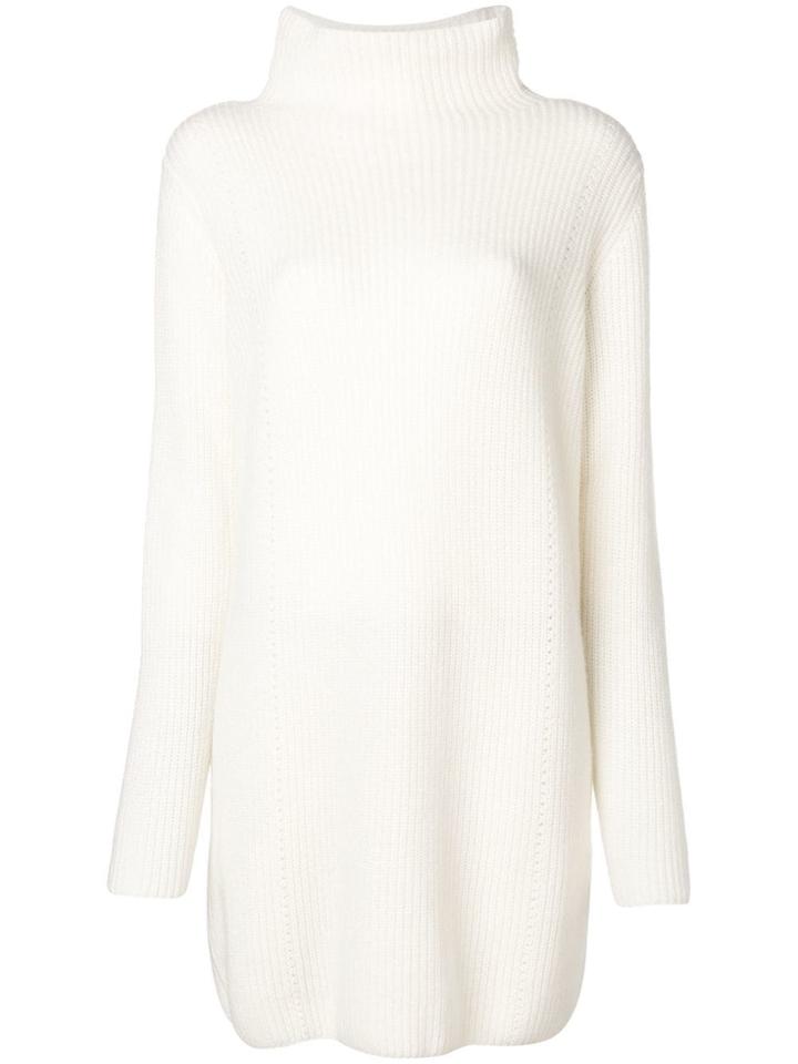 N.peal Knitted Sweater Dress - White