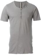 Poème Bohémien Front Seam T-shirt, Men's, Size: Xxl, Grey, Cotton/linen/flax