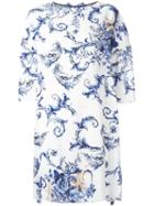 Antonio Marras Jewel Neck Dress, Women's, Size: 42, White, Viscose/polyester/spandex/elastane/cupro