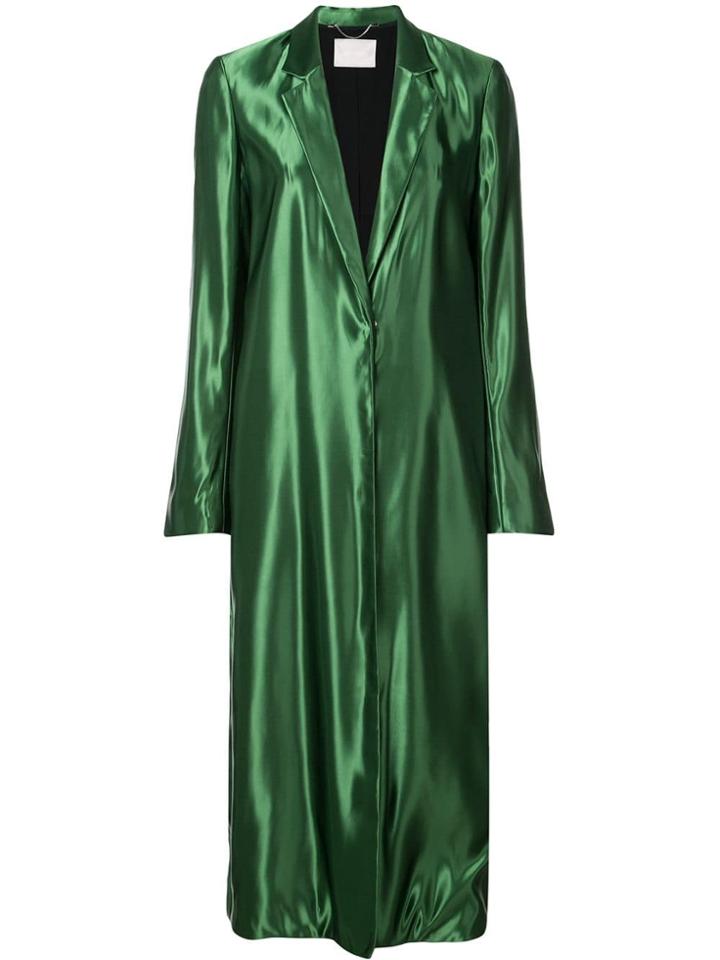 Jason Wu Shine Effect Coat - Green