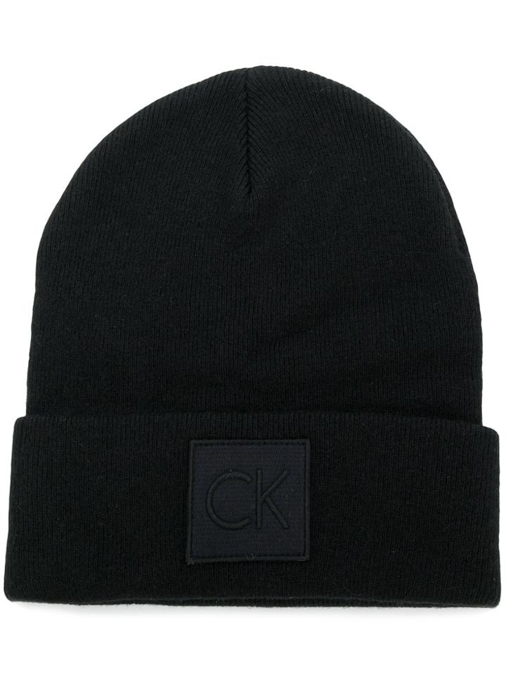 Calvin Klein Logo Beanie - Black