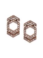 Astley Clarke 'double Varro Honeycomb' Diamond Stud Earrings, Women's, Metallic