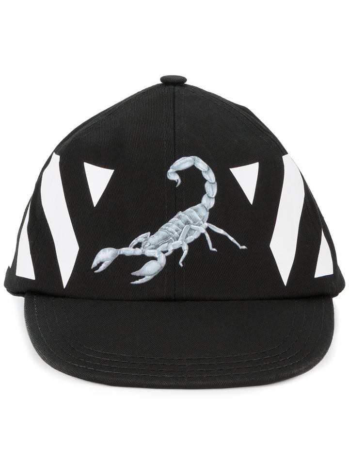 Off-white - Scorpion Print Cap - Men - Cotton - One Size, Black, Cotton