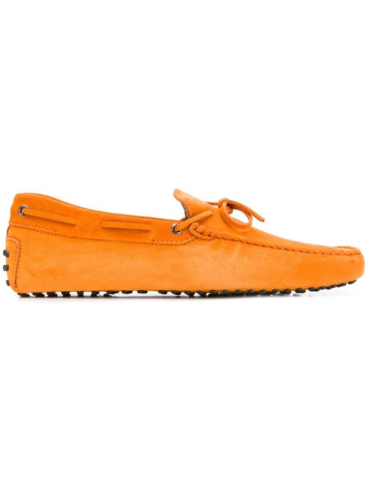 Tod's Suede Gommino Driving Shoes - Orange
