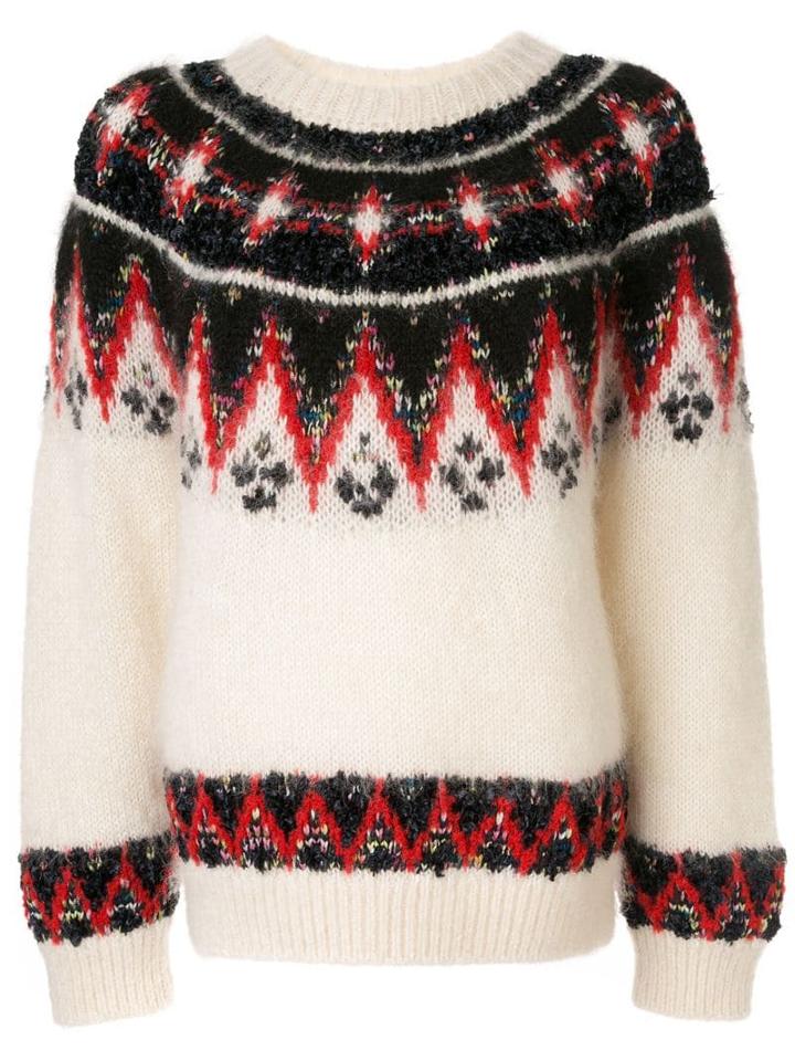 Coohem Mohair Nordic Jumper - White