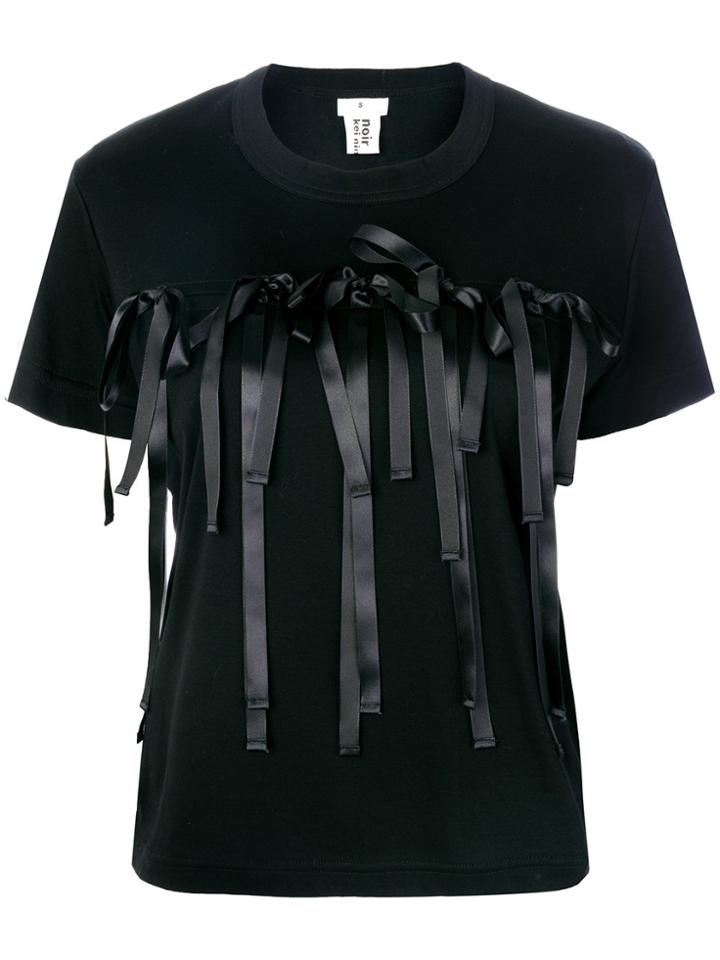 Comme Des Garçons Noir Kei Ninomiya Multi-bow T-shirt - Black