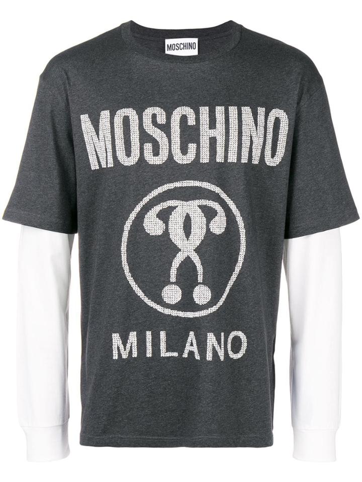 Moschino Logo Long-sleeve T-shirt - Grey