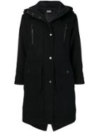 Karl Lagerfeld Hooded Oversized Parka Coat - Black
