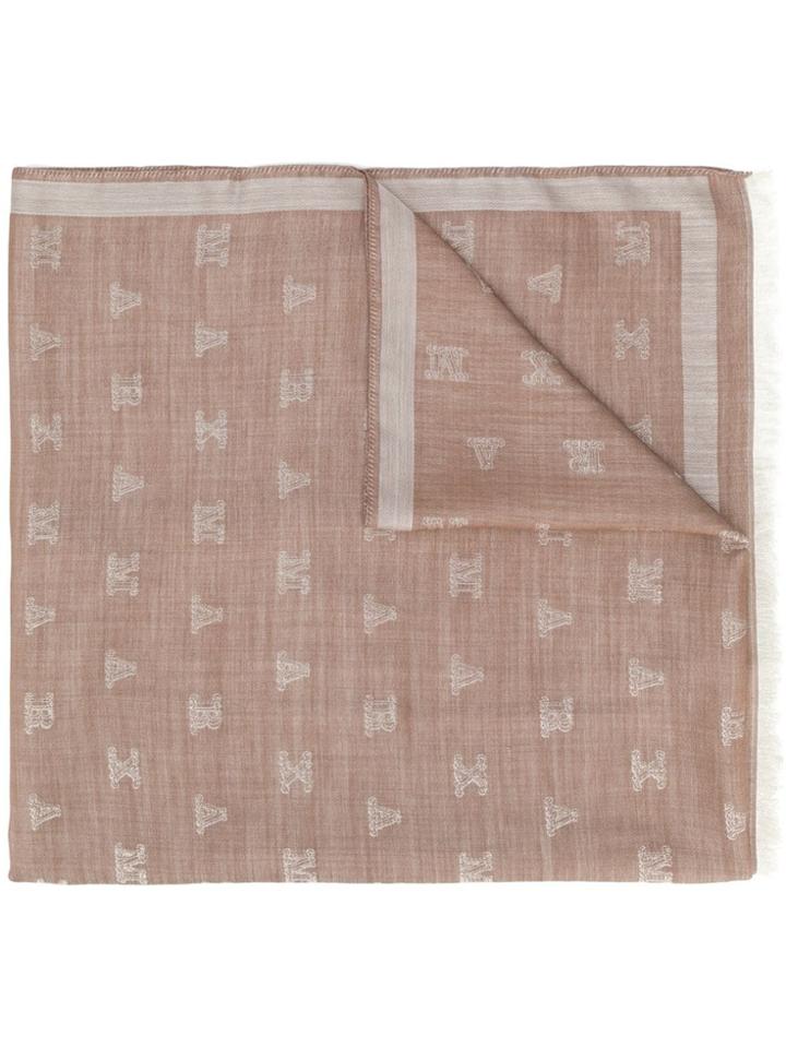 Max Mara Fringed Edge Scarf - Neutrals