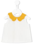 Hucklebones London - Scalloped Collar Shell Top - Kids - Cotton/polyester - 18 Mth, White