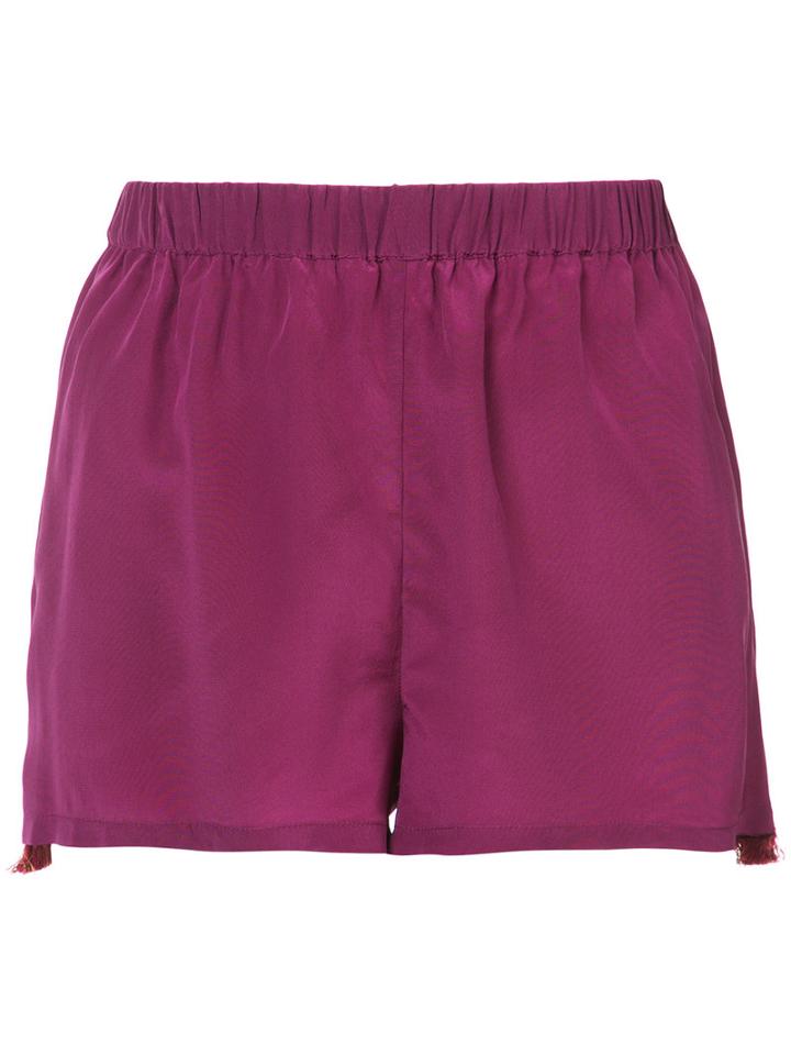 Figue - Cassia Shorts - Women - Silk - L, Pink/purple, Silk