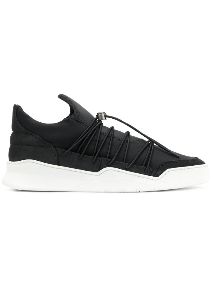 Filling Pieces Tie Detail Sneakers - Black