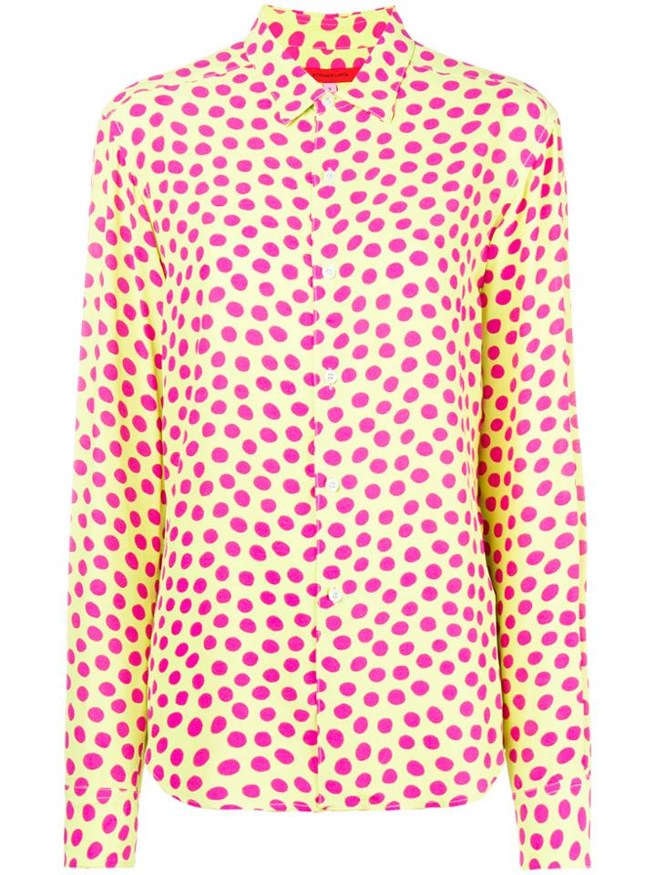 Eckhaus Latta Polka Dot Print Shirt - Yellow & Orange