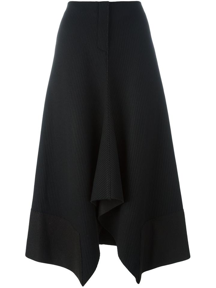 Ter Et Bantine Draped Pleats Skirt, Women's, Size: 44, Black, Acrylic/polyurethane/spandex/elastane/cotton