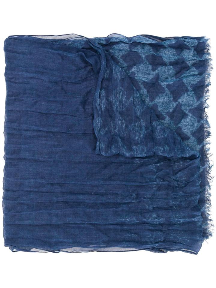 John Varvatos Houndstooth Scarf - Blue