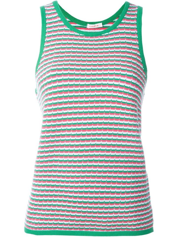 P.a.r.o.s.h. Patterned Tank Top, Women's, Size: Xs, Green, Cotton/spandex/elastane