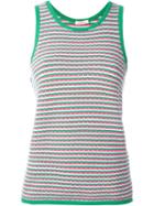 P.a.r.o.s.h. Patterned Tank Top, Women's, Size: Xs, Green, Cotton/spandex/elastane