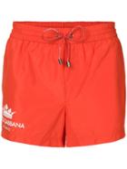Dolce & Gabbana Logo Swimming Shorts - Orange