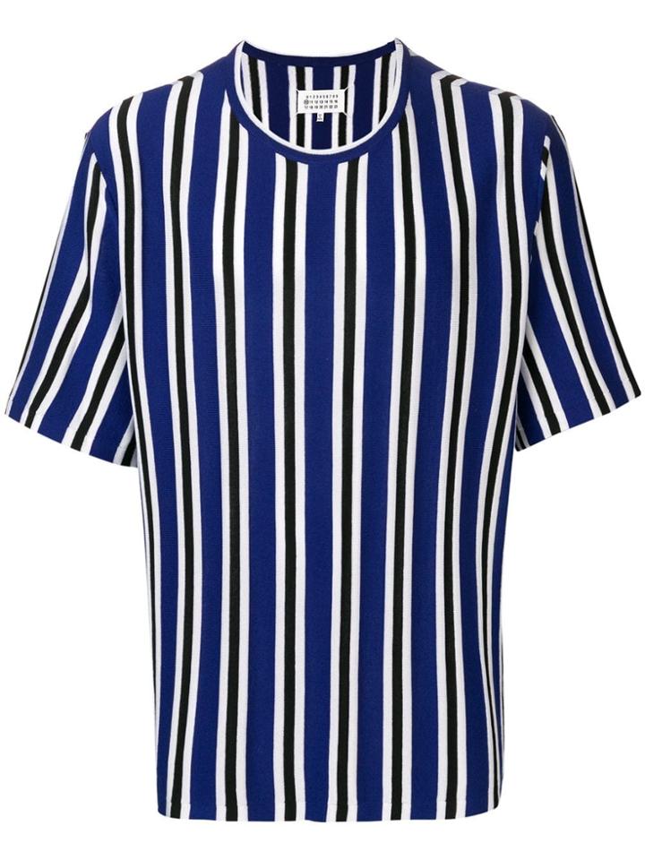 Maison Margiela Striped Sweatshirt - Blue