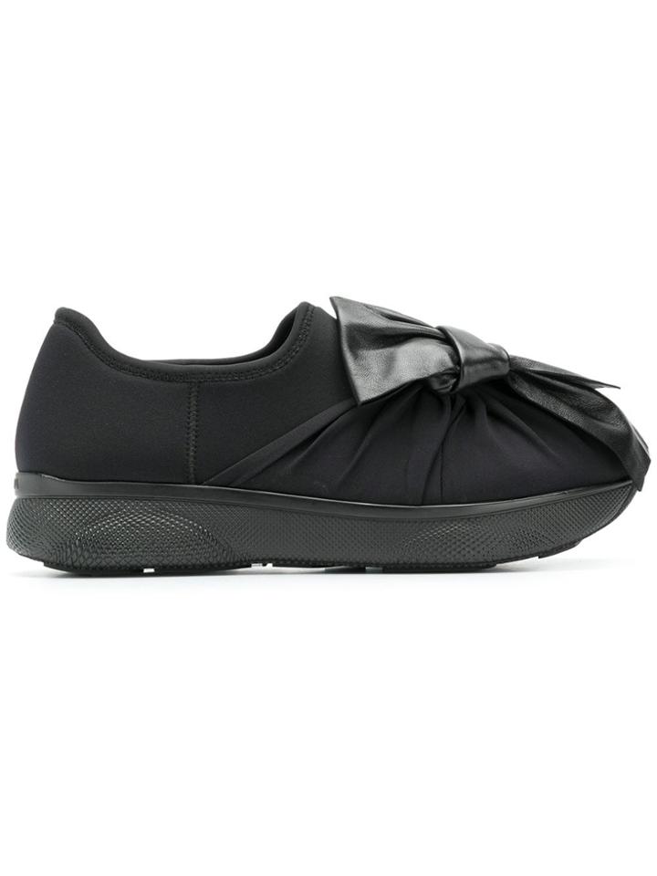 Prada Bow Tie Sneakers - Black