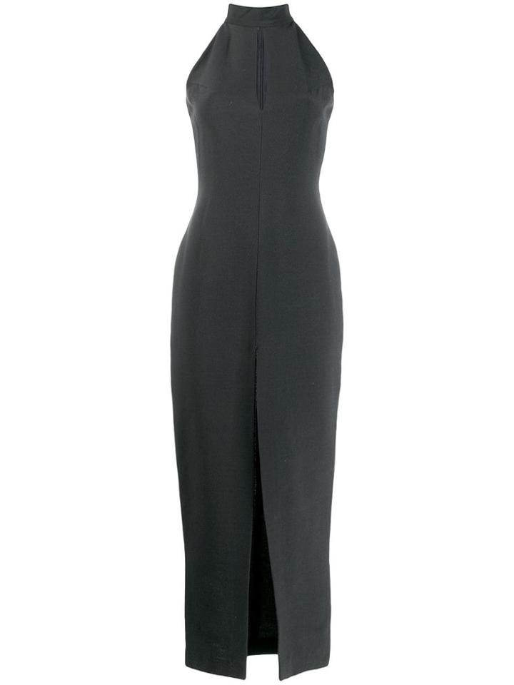 Romeo Gigli Pre-owned Halterneck Front Slit Dress - Blue
