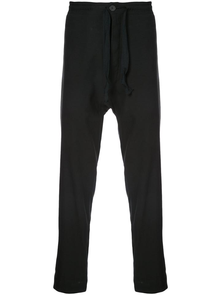 Jan Jan Van Essche Cropped Dropped-crotch Trousers - Black