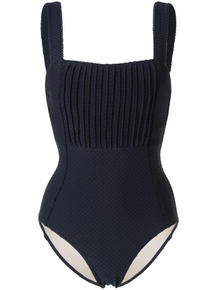Peony Pintucked One Piece - Blue