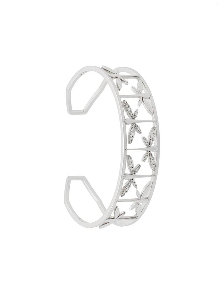 Anapsara Gemstones Cuff Bracelet - Silver