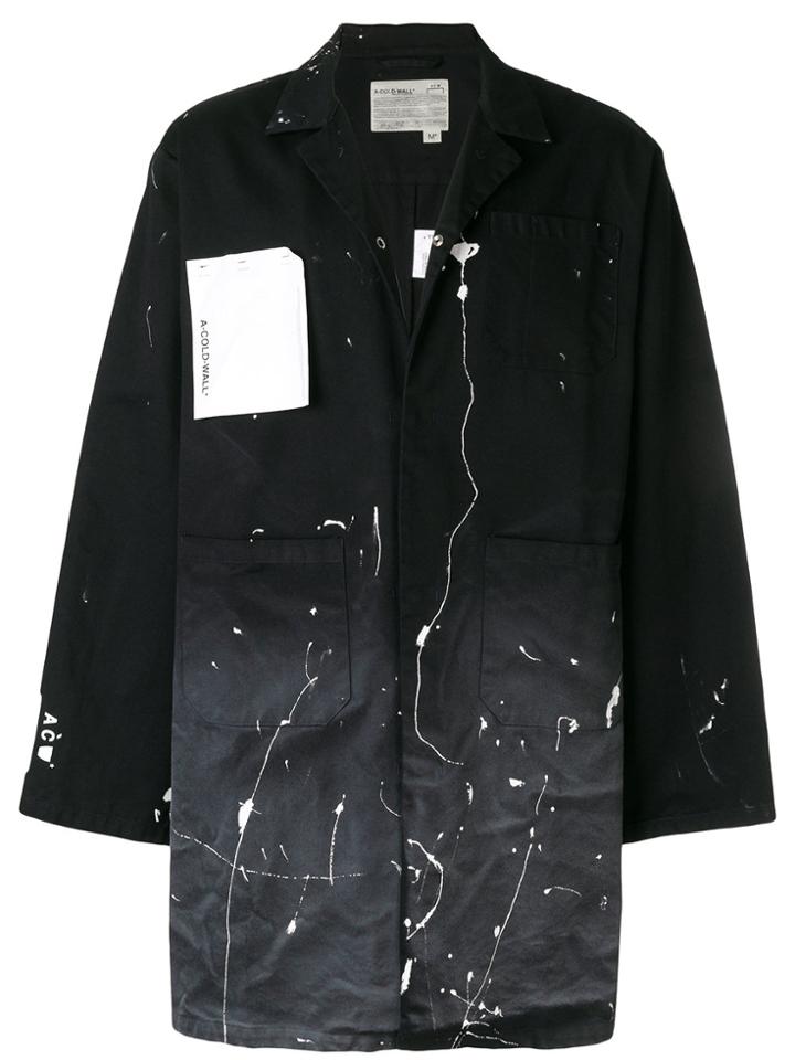 A-cold-wall* Paint Splatter Coat - Blue