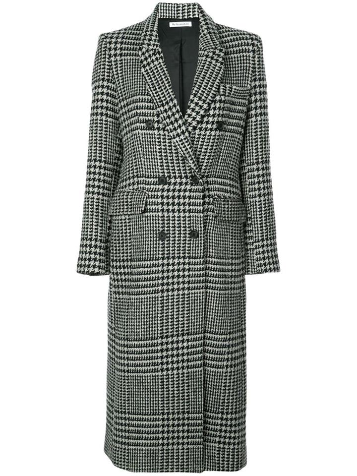 Reformation Middlebury Checked Coat - Black