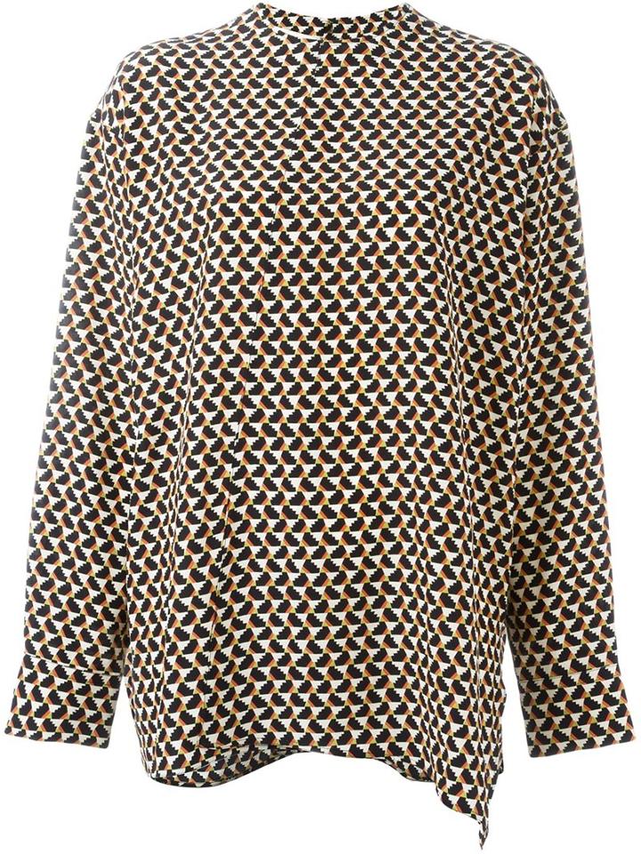 Marni Geometric Print Blouse