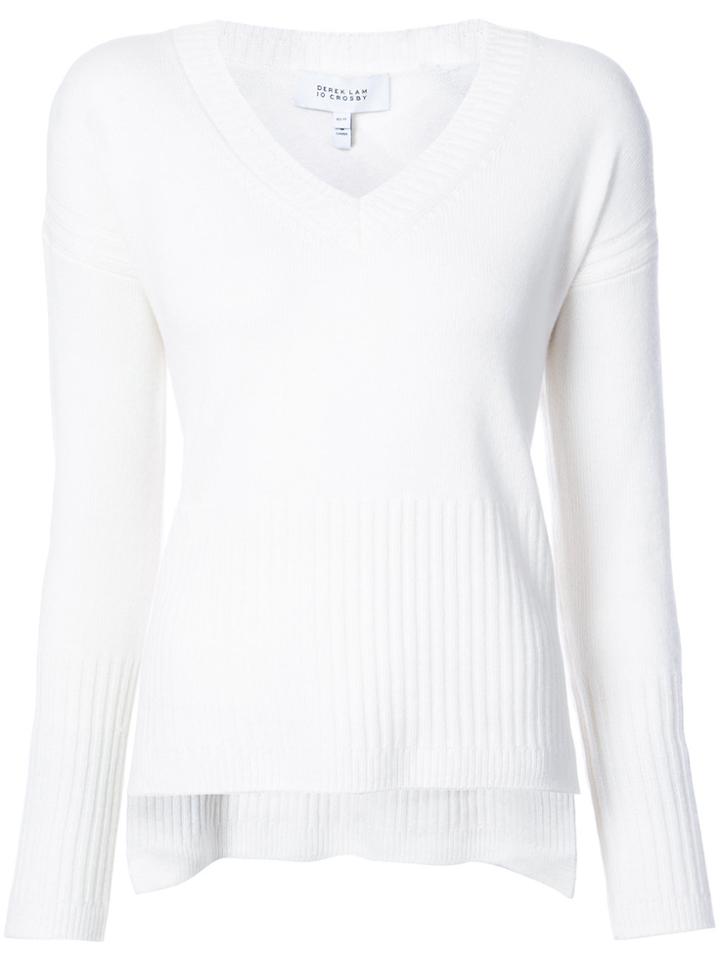 Derek Lam 10 Crosby V-neck Cashmere Jumper - Nude & Neutrals