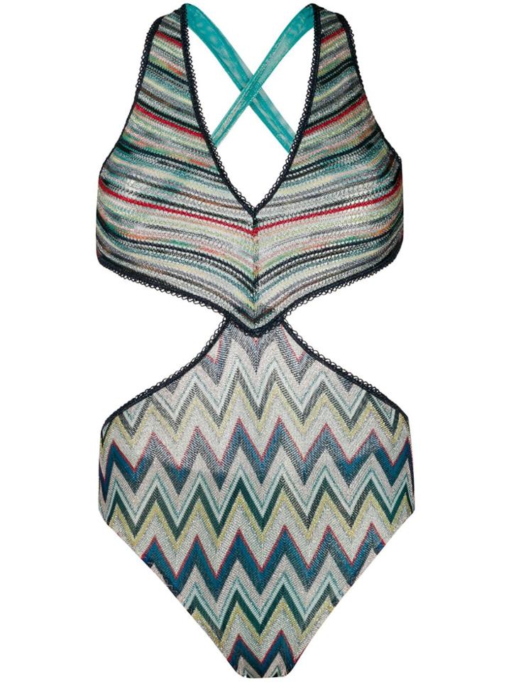 Missoni Mare Cut-out Detail Swimsuit - Blue
