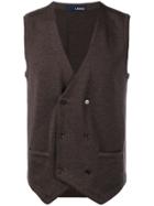 Lardini Double-breasted Gilet - Brown